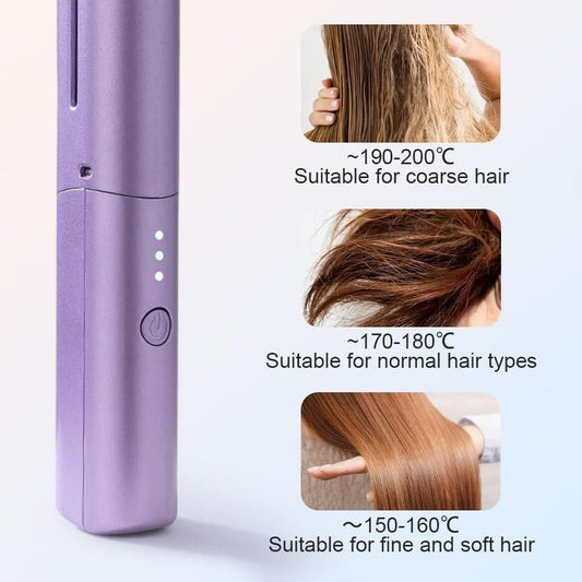 Meneflix Wireless Hair Styling Comb Magic – Versatile Electric Mini Straightener