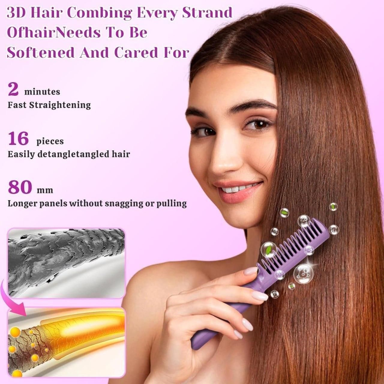 Meneflix Wireless Hair Styling Comb Magic – Versatile Electric Mini Straightener
