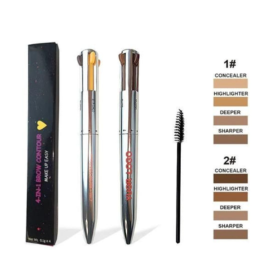 “4-in-1 Brow Contour Pencil | waterproof” smudge proof Eyebrow Makeup Tool”